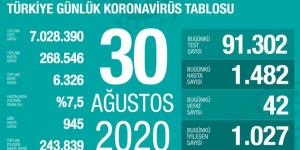 CORONAVİRÜS TABLOSUNDA BUGÜN (30 AĞUSTOS 2020)