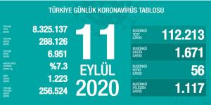 CORONAVİRÜS TABLOSUNDA BUGÜN (11 EYLÜL 2020)