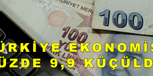 TÜRKİYE EKONOMİSİ YILIN İKİNCİ ÇEYREĞİNDE YÜZDE 9,9 KÜÇÜLDÜ