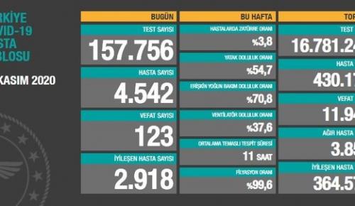 CORONAVİRÜS TABLOSUNDA BUGÜN (19 KASIM 2020)