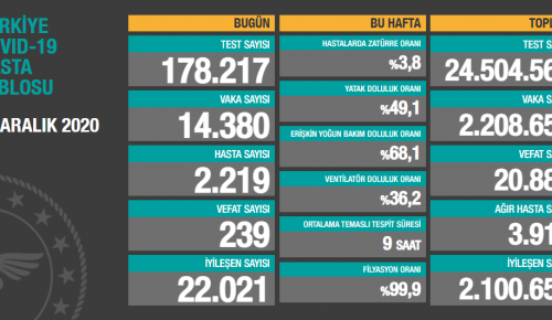 CORONAVİRÜS TABLOSUNDA BUGÜN (31 ARALIK 2020)