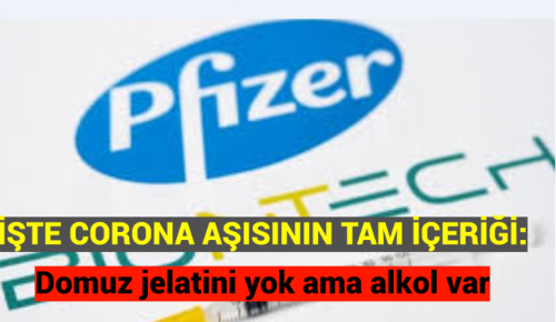 İŞTE CORONA AŞISININ TAM İÇERİĞİ: DOMUZ JELATİNİ YOK AMA ALKOL VAR