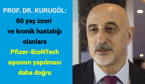 PROF. DR. KURUGÖL: 60 yaş üzeri ve kronik hastalığı olanlara Pfizer-BioNTech aşısının yapılması daha doğru