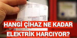 HANGİ ÇİHAZ NE KADAR ELEKTRİK HARCIYOR?