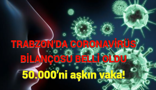 TRABZON’DA CORONAVİRÜS BİLANÇOSU BELLİ OLDU: 50.000’ni aşkın vaka!