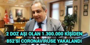 2 DOZ AŞI OLAN 1.300.000 KİŞİDEN 852’Sİ CORONAVİRÜSE YAKALANDI