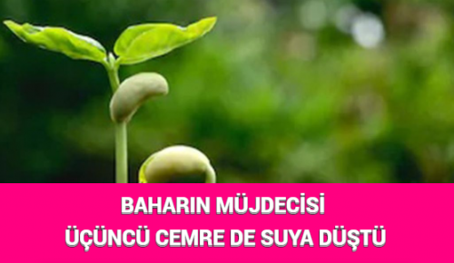 BAHARIN MÜJDECİSİ ÜÇÜNCÜ CEMRE DE SUYA DÜŞTÜ