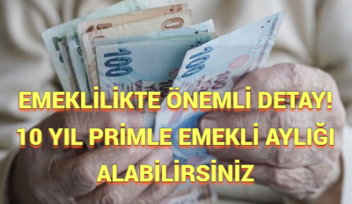 EMEKLİLİKTE ÖNEMLİ DETAY! 10 YIL PRİMLE EMEKLİ AYLIĞI ALABİLİRSİNİZ