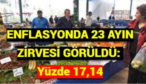 ENFLASYONDA 23 AYIN ZİRVESİ GÖRÜLDÜ: Yüzde 17,14