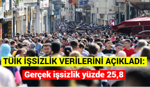 TÜİK İŞSİZLİK VERİLERİNİ AÇIKLADI: Gerçek işsizlik yüzde 25,8