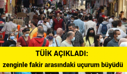 TÜİK AÇIKLADI: Pandemide zenginle fakir arasındaki uçurum büyüdü