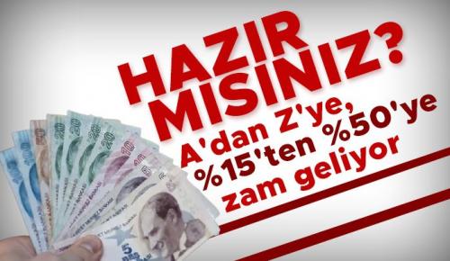 SONBAHARDA ZAM DALGASI BEKLENİYOR: Fiyatlarda yüzde 15 ile 50 arasında artış gündemde!