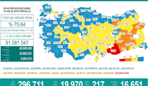 CORONAVİRÜS TABLOSUNDA BUGÜN (25 AĞUSTOS 2021)