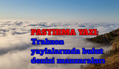 PASTIRMA YAZI: Trabzon yaylalarında bulut denizi manzaraları