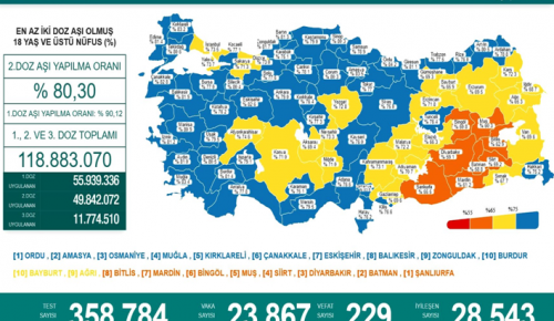 CORONAVİRÜS TABLOSUNDA BUGÜN (17 KASIM 2021)