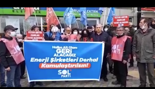 ZAMMI PROTESTO ETTİLER: Tüketemiyoruz, ödeyemiyoruz. Elektrik Şirketleri Kamulaştırılsın!