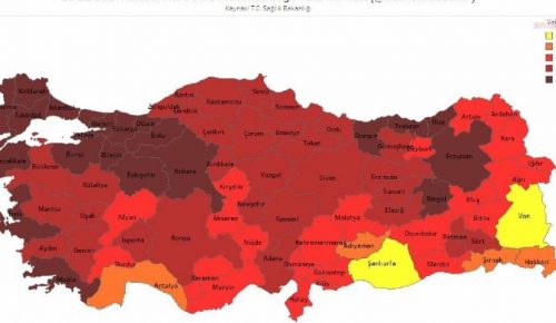 TÜRKİYE HARİTASI KIPKIRMIZI: 21 ilde günlük vaka sayısı 500’ü geçti