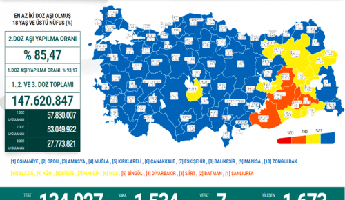 CORONAVİRÜS TABLOSUNDA BUGÜN (13 MAYIS 2022)