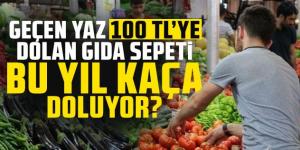 GEÇEN YAZ 100 TL’YE DOLAN GIDA SEPETİ BU YIL KAÇA DOLUYOR?