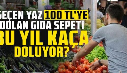 GEÇEN YAZ 100 TL’YE DOLAN GIDA SEPETİ BU YIL KAÇA DOLUYOR?