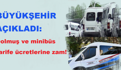 TRABZON BÜYÜKŞEHİR AÇIKLADI | Dolmuş ve minibüs tarife ücretlerine zam!