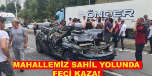 MAHALLEMİZ SAHİL YOLUNDA FECİ KAZA! 3’ü çocuk 6 kişi yaralandı.