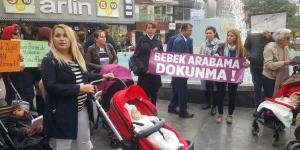 BEBEK ARABALI KADINI MİNİBÜSE ALMADI. Şoföre ve araca men