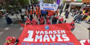 1 MAYIS BİRLİK MÜCADELE VE DAYANIŞMA GÜNÜ TRABZON’DA EN COŞKULU VE KİTLESEL KATILIMLA KUTLANDI: Emek, hak, hukuk, adalet için tek yürek!