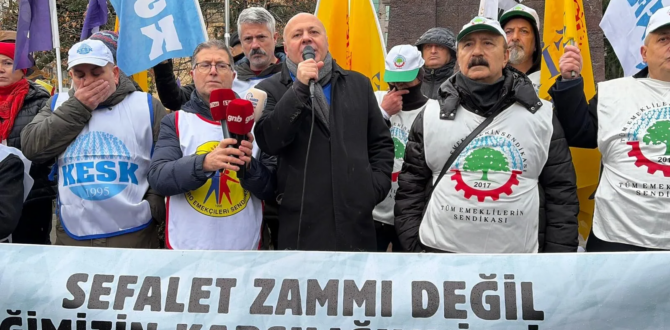 TRABZON EMEK VE DEMOKRASİ PLATFORMUNDAN PROTESTOLU TEPKİ; “Çalışırken yoksulluk, emeklilikte sefalet kaderimiz olamaz”