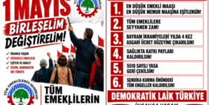 HAYDİ 1 MAYIS’A: Gelirde, vergide, ülkede adalet için, Birleşelim, Değiştirelim!